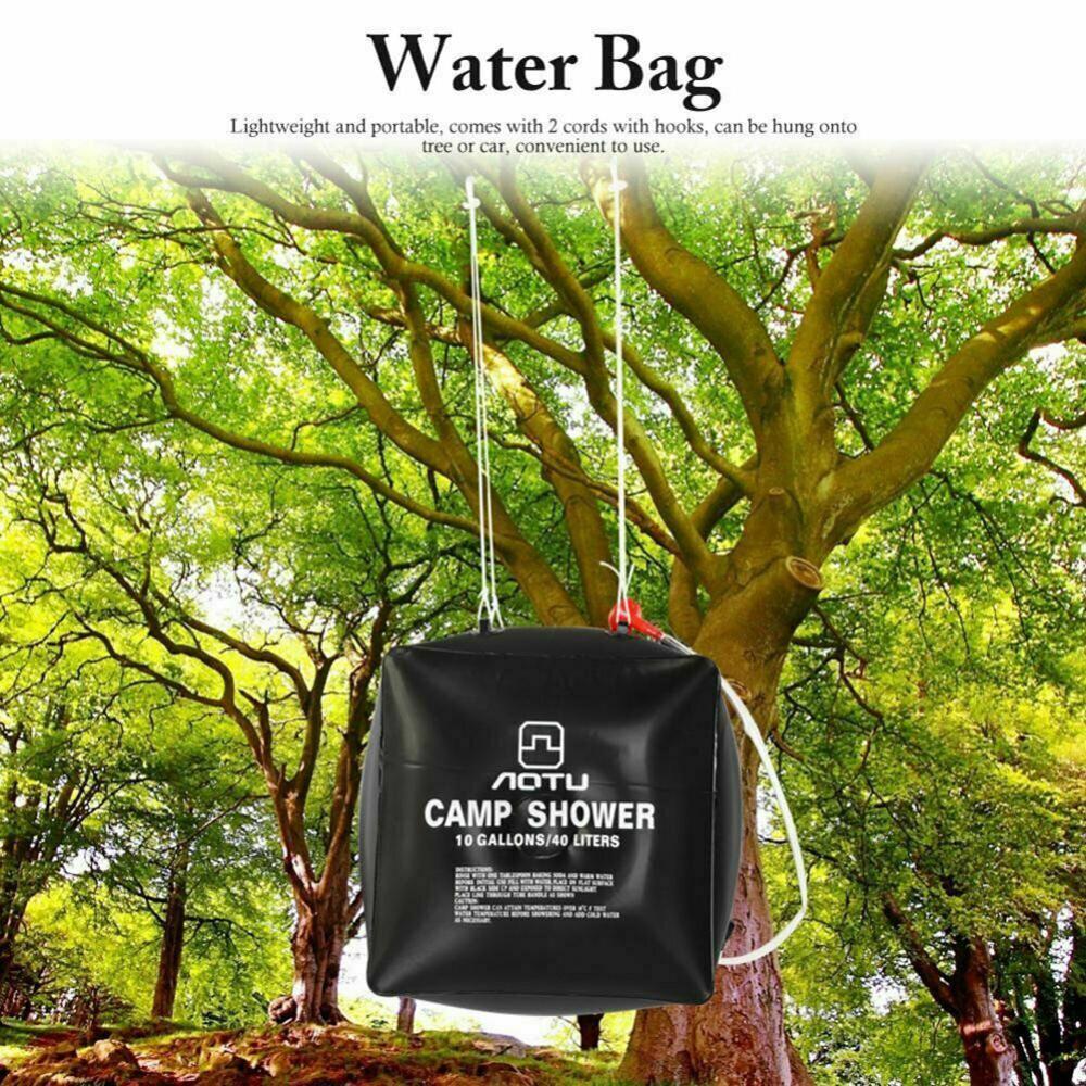 Portable Outdoor Solar Shower Bag 10Gallons/40L with Hose and Shower Head for Camping Outdoor Traveling