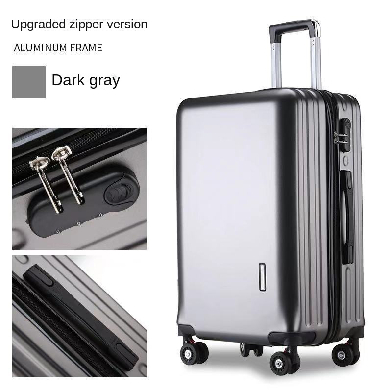 20 22 24 28 inch koffers op wielen Aluminium frame Handbagage Trip Cabine Trolley Reistas Wachtwoordslot Rits: Sky Blue / 22"