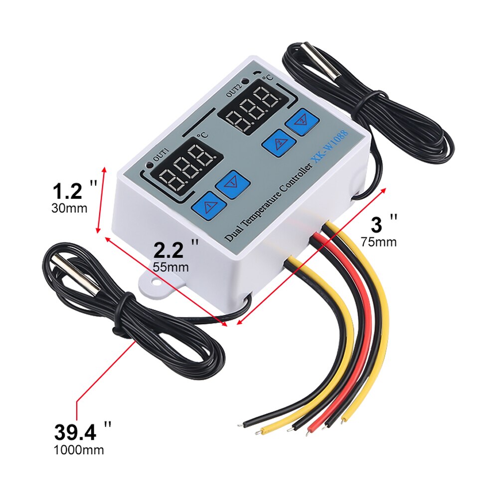 XK-W1088 Temperatur Regler LED Celsius Thermostat Regler Heizung Kühlung Temperatur Kontrolle für Kühler Heizung Aquarium