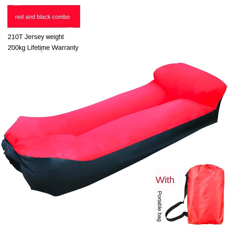 Doven udendørs oppustelig sofa online berømthed oppustelig seng park luftpude madras min frokostpause luftseng: Rød