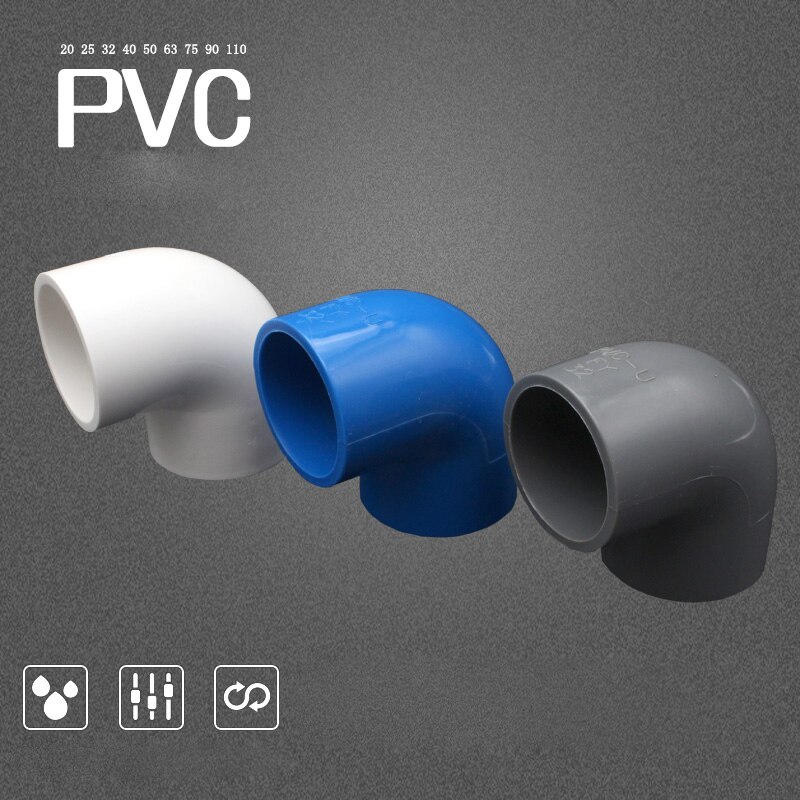 Nuonuowell  id 20 25 32 40mm hylsor pvc 90 graders armbåge vattenrörskopplingar slangreparation 2 st