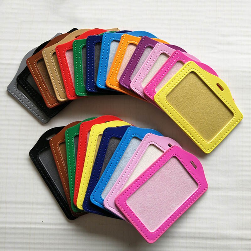 1PC Bank Credit Card Holder Student Bus ID Holders Identity Badge Protective Cover Men Women Office Business Card Holder Wallet