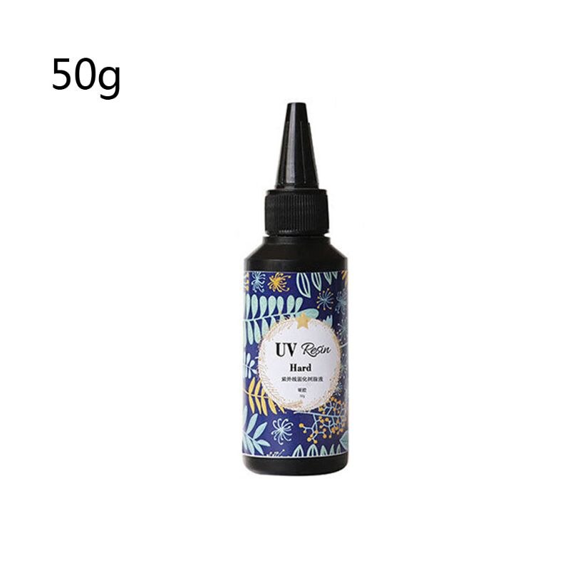 Hard Type UV Resin Glue Crystal Clear Ultraviolet Curing UV Glue Solar Cure Sunlight Activated DIY Resin Jewelry Making: 50g