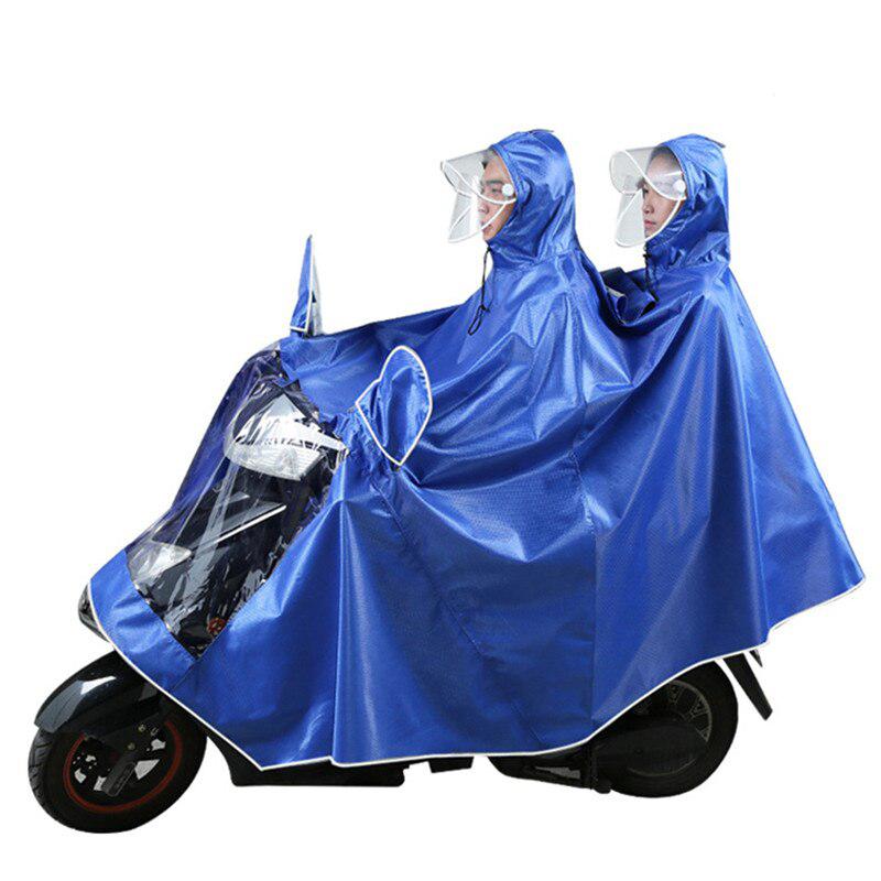 Utomhuscykel motorcykelförare regnrock dubbel människor poncho förtjockning poncho 5xl regnkläder