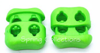Bouchon à bascule de verrouillage en plastique, 20 pièces, 16x17mm, multicolore, Double trous (dia.4 mm), accessoires pour vêtements: color 7