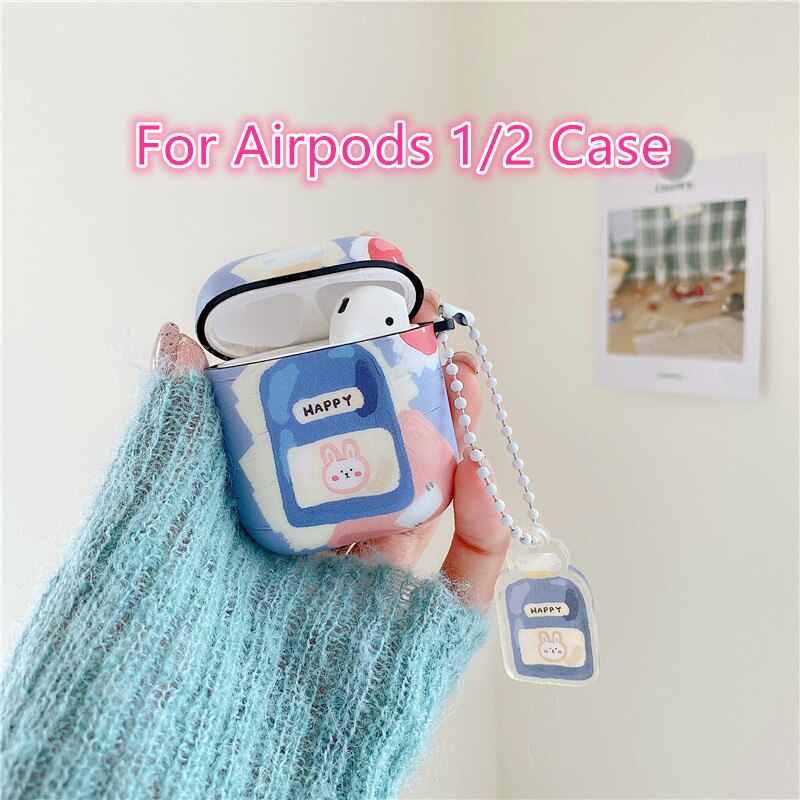 Cute Bear Earphone Case For Apple AirPods 3 2 1 Charging Box Capa For air pods Pro Cases Funny IMD Headphone Protection Covers: 2Y149-01