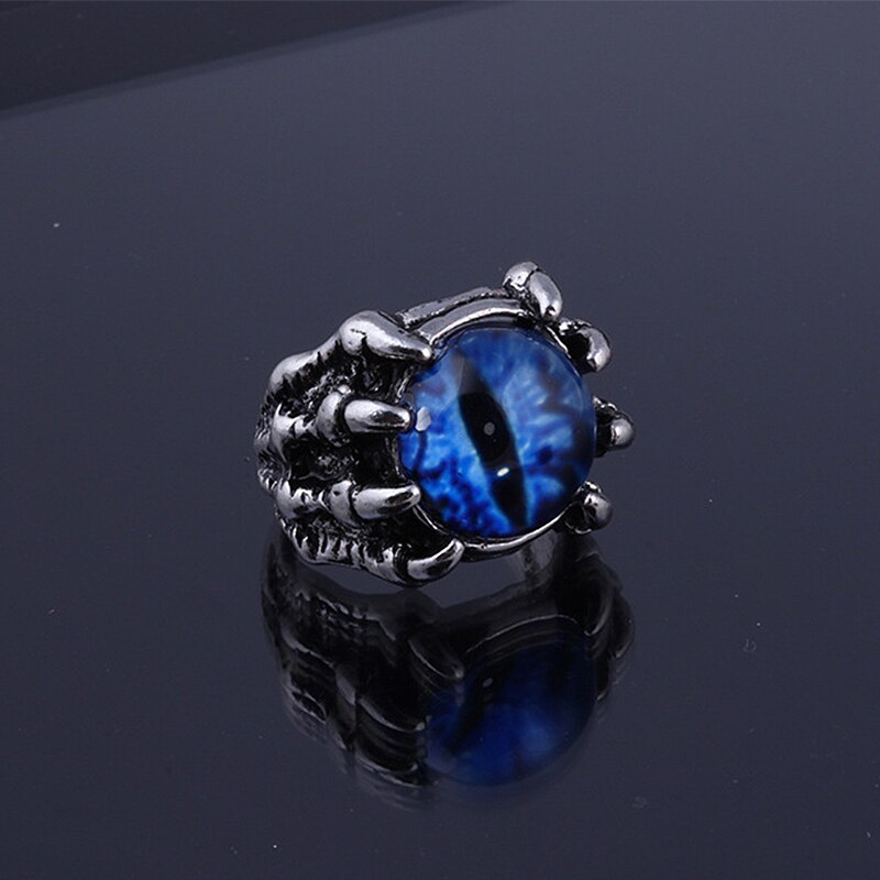4 Stijl Evil Eye Ringen Voor Mannen Vrouwen Persoonlijkheid Mannelijke Punk Ring Sieraden Mannen Bar Night Club accessoires: blue