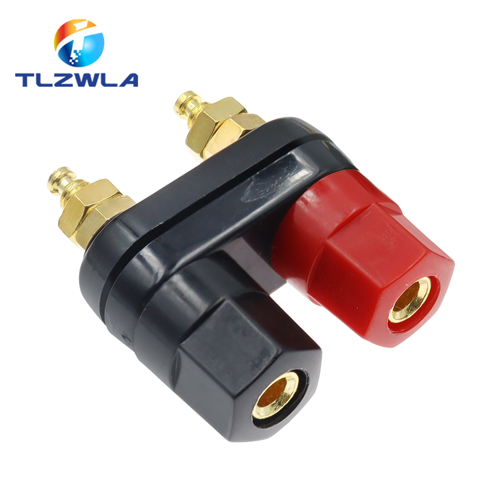 1PCS Banana plugs Couple Terminals Red Black Connector Amplifier Terminal Binding Post Banana Speaker Plug Jack: army green