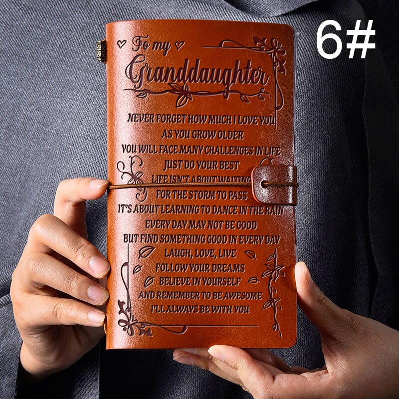 Vintage Engraved Journals Retro PU Leather Notebook Diary Notepad Note Book Stationery Traveler Journals: Navy Blue