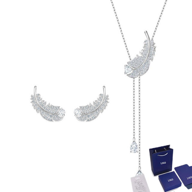 Magnifique ensemble de bijoux en plumes, fleurs et pierres précieuses avec boîte gratuite, lancement haut de gamme, très approprié comme pour votre petite amie: YELLOW