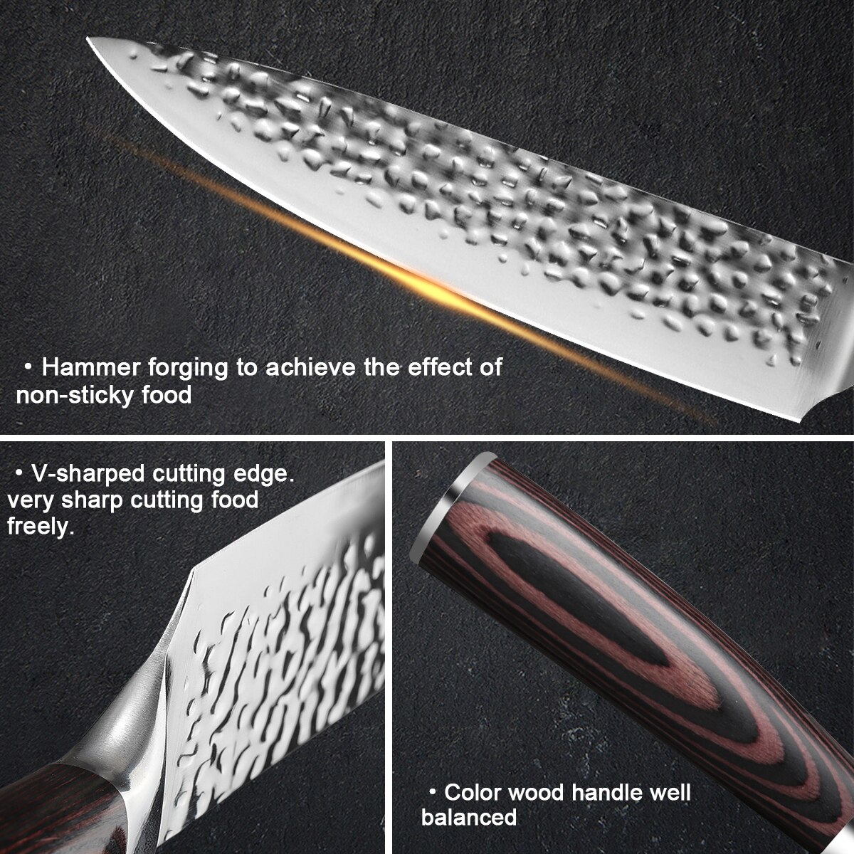 Knife Set of kitchen knives High Carbon Steel kitchen device sets Forged steel Cutlery set Japanese knife