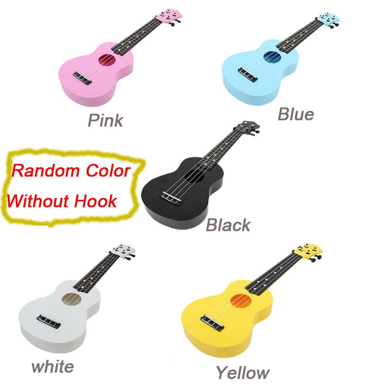 21 Ukulele Acoustic Guitar Guitarra: Random Color No Hook