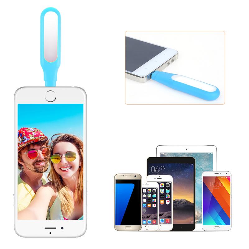 Draagbare boek verlichting reizen Soft Light Flash Vullen Licht Mini USB LED Camera Vullen Flash Selfie Licht voor Andriod led lichten