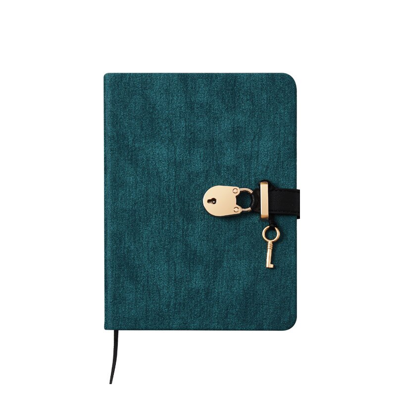 Secret Lined Journal Diary Ruled Notebook With Lock: Green