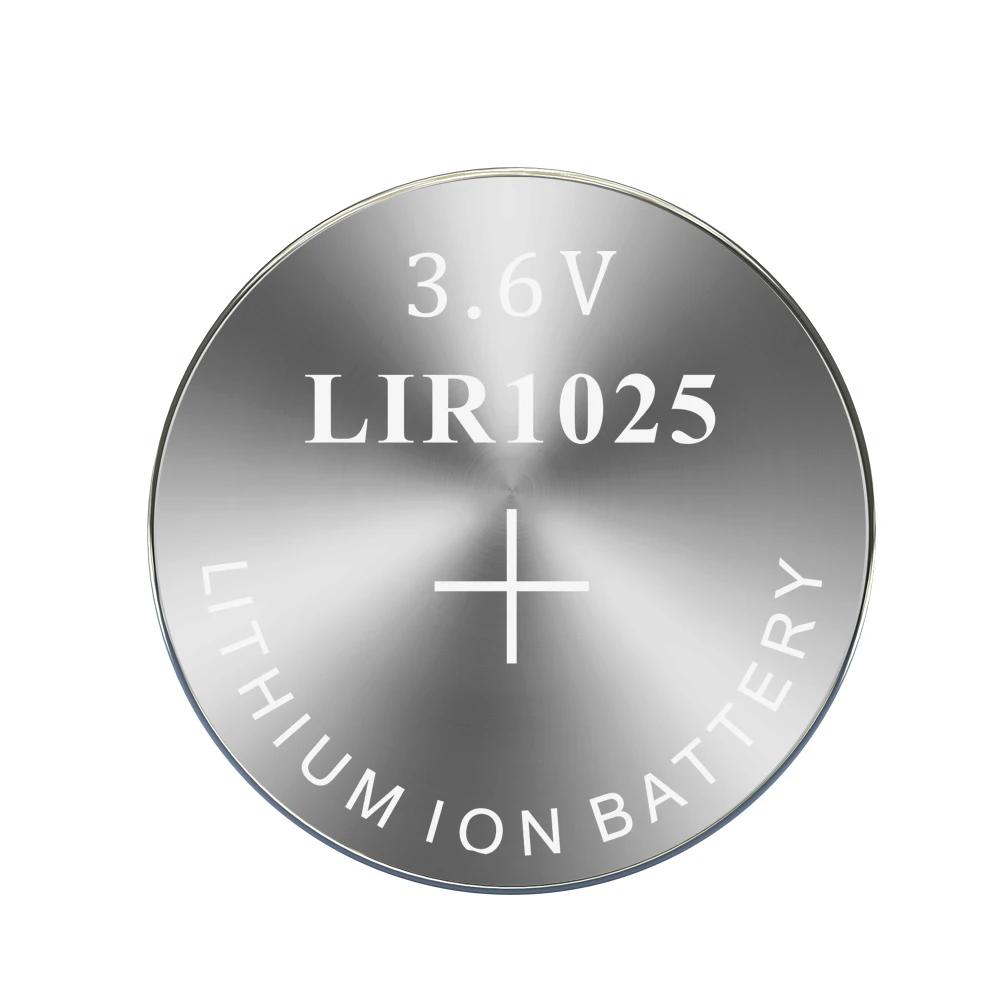 LIR1025 Rechargeable Button Cell 3.6V Rechargeable Battery can Replace 3V CR1025 Lithium Battery
