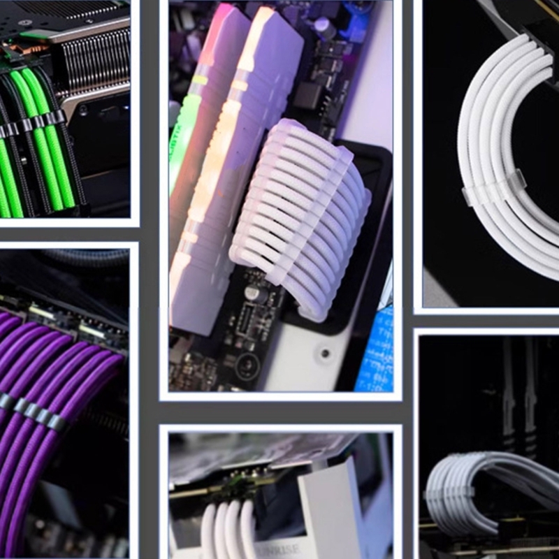 Power Cable Sleeve Management Tool Set with 34PCS Acrylic Combs for Efficient Power Cable Computer Wiring Arrangement