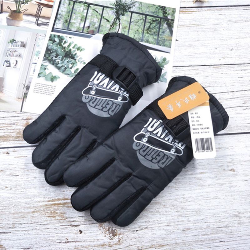 Guantes de invierno para niños, guantes impermeables para Snowboard, guantes para niños, mitones para el exterior