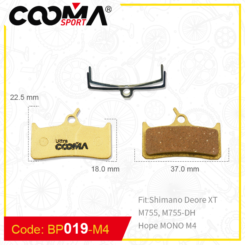 4 pares 8 piezas de pastillas de freno de disco de ciclismo para SHIMANO SRAM AVID HAYES Magura Formula y scooter, dorado: Transparente