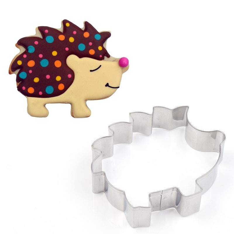 1Pc cute Hedgehog Animal Shape Cookie Cutter Mold Food Grade Stainless Steel DIY Fondant Pastry Decorating 3D Biscuit Mold