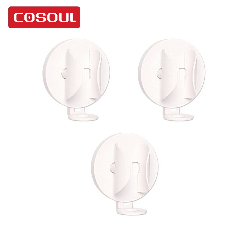 COSOUL-soporte de pared para cepillo de dientes eléctrico, sujeción elástica, protege el mango del cepillo de dientes, ahorra espacio, mantiene el moho seco: 3 Wall Mount