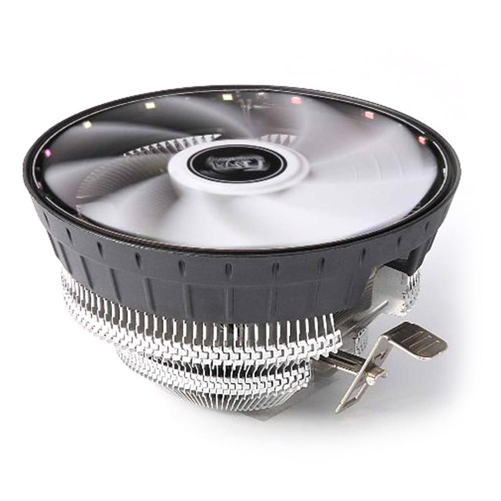 CPU Cooling Fan RGB LED Lighting 4 Pin Air Cooler Quiet Radiator for Intel LGA775/1151/1155/1156/1366 Cooling System