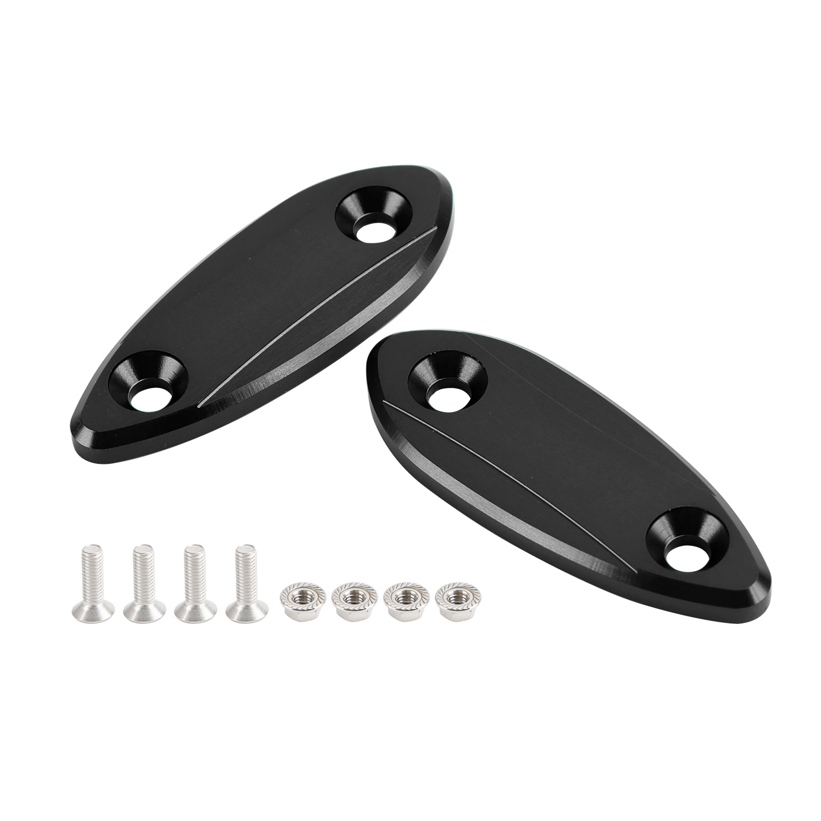 Artudatech CNC ALU Spiegel Blok Off Platen Voor Kawasaki Ninja 250/300/400/650 13-22