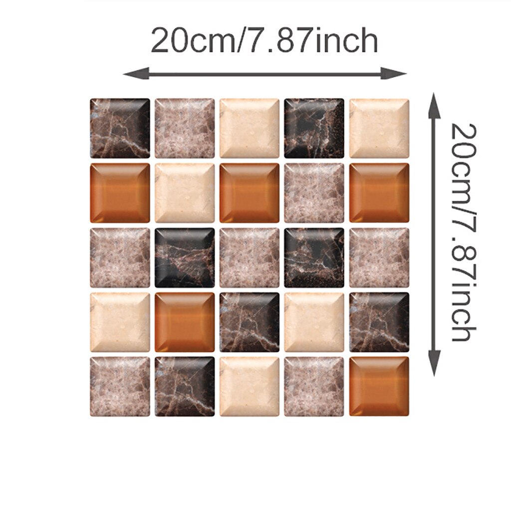Kitchen Bathroom 3d Stickers Waterproof Self Adhesive Mosaic Wall Decal Cabinet Sticker Peel And Stick Backsplash Vinyl Tiles
