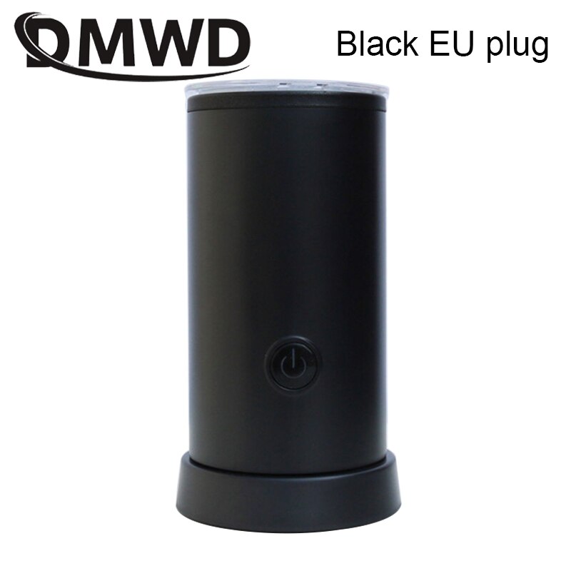Electric Automatic Mixing Milk Frother Foamer Soft Foam Bubble Mixer Machine Warmer Cup Fancy coffee Cappuccino Milk Heater: Black EU