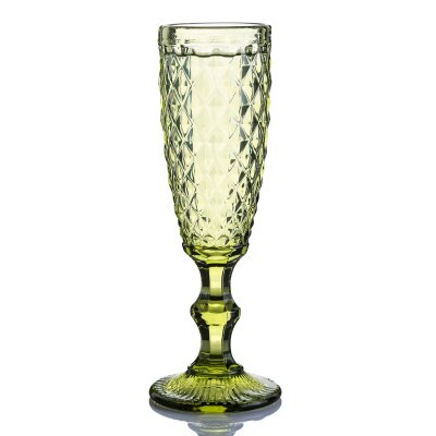 Vintage farge preget champagneglass liten juice kopp glass beger husholdning tykt rødvin glass vin cocktail: G