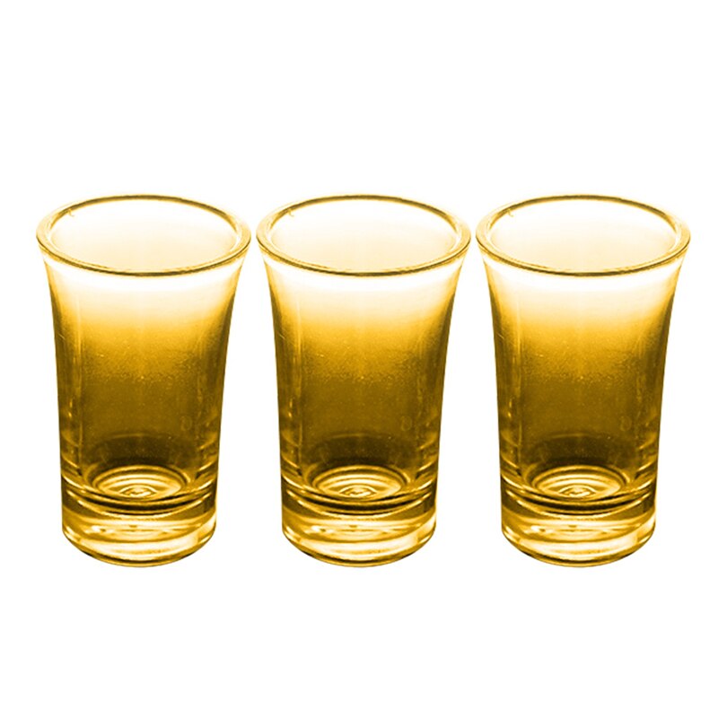 3PCS Water Bottle Coffee Cup Set Unbreakable Acrylic Stemless Wine Glasses and Water Tumblers Glass Cup Beer Tea Whiskey Glass60: Yellow
