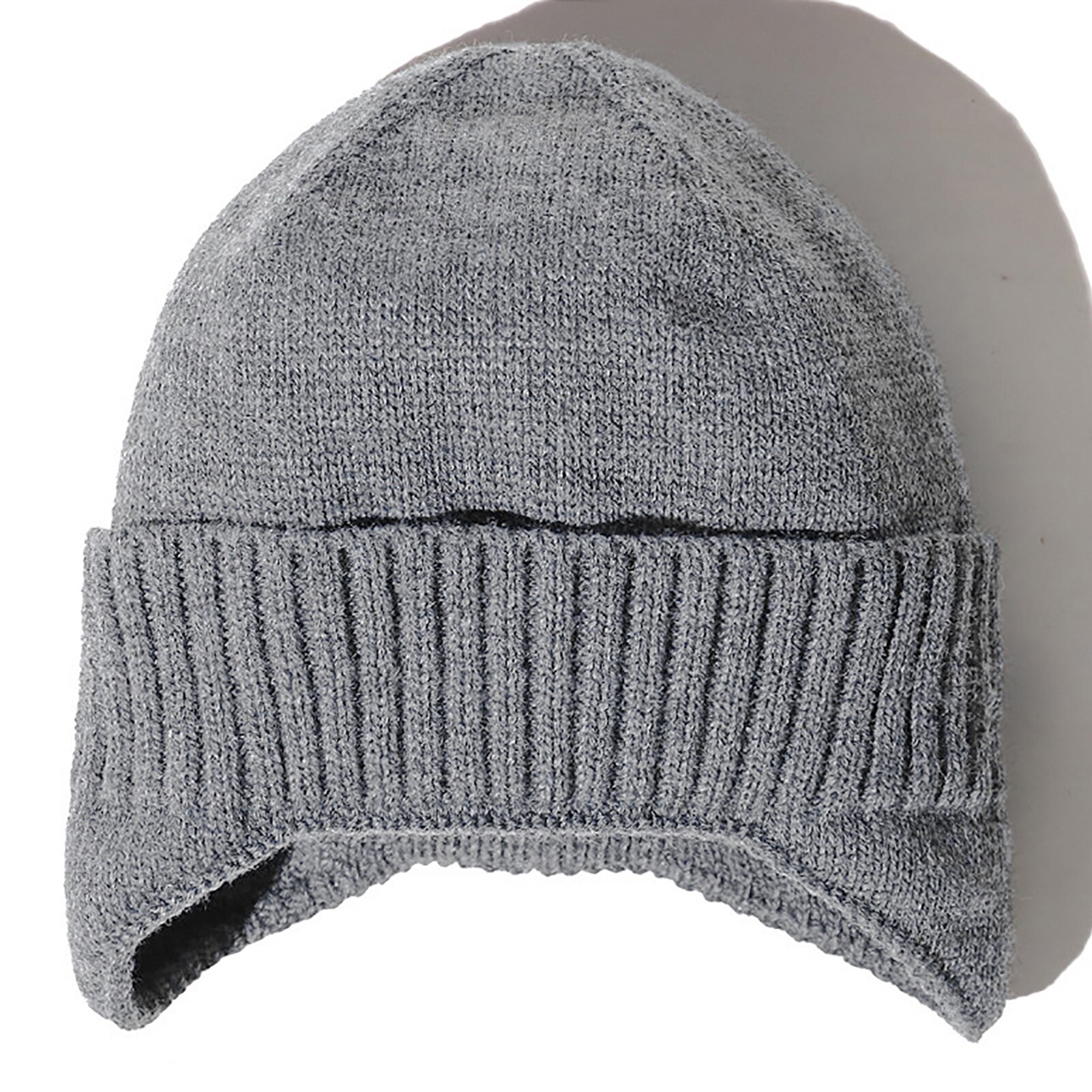 Men Acrylic Knitted Winter Hat Beanie Hats for Women Thick Warm Beanies Male Skullcap Knit Bonnet Gorro Unisex: Light Grey