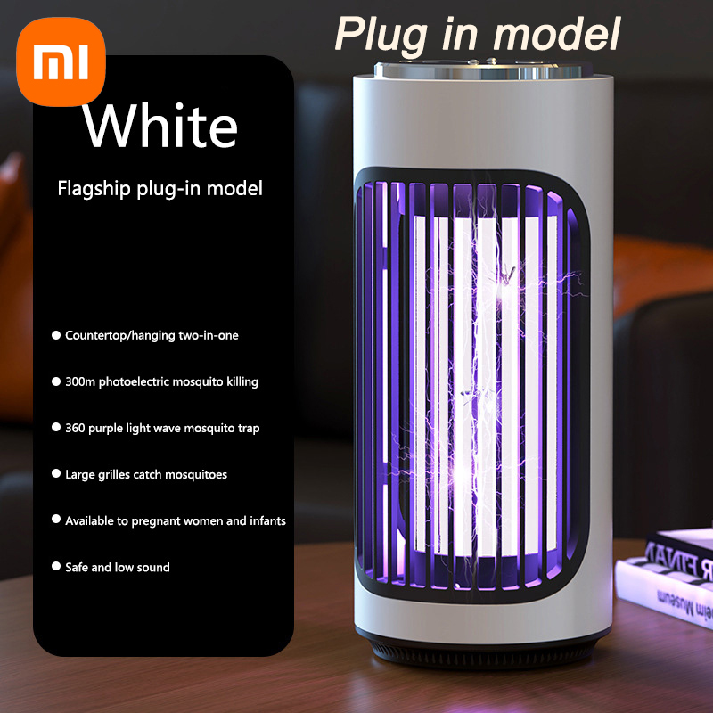 Xiaomi-Lámpara eléctrica antimosquitos, portátil, USB, carga rápida, lámpara antimosquitos para interiores, pared de escritorio, doble uso: Rojo, verde y azul