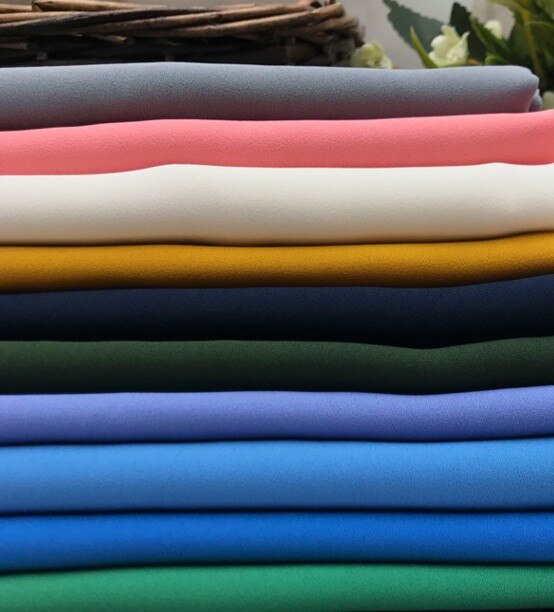 Mousseline de soie tissu Opaque doux tissu pour mousseline de soie robe blouse skite mariage décor bricolage blanc noir rose rouge jaune bleu 120d tissu