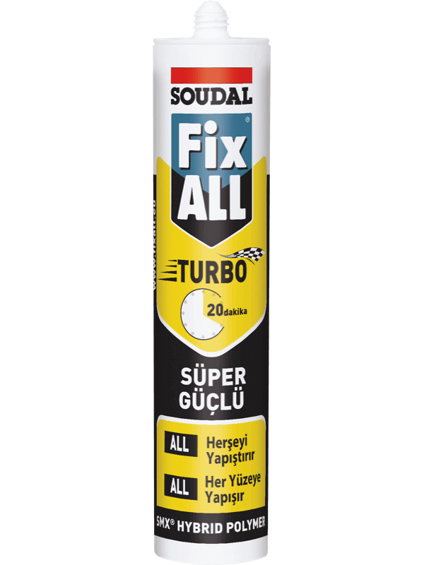 Soudal Fix All Turbo Ultra Fast Super Strong MS Polymer Adhesive 290 ml ...
