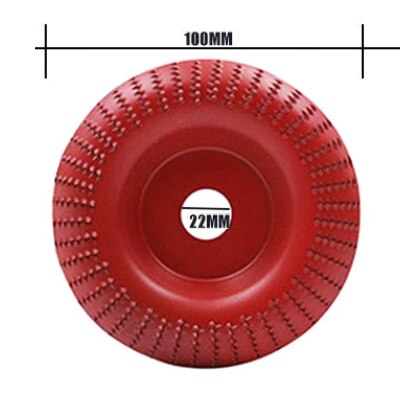 16mm/22mm Grinder Wheel Disc Wood Angle Grinding Wheel Abrasive Disc Tools Rotary Disc Sanding Wood Carving Tool: red  22 100mm