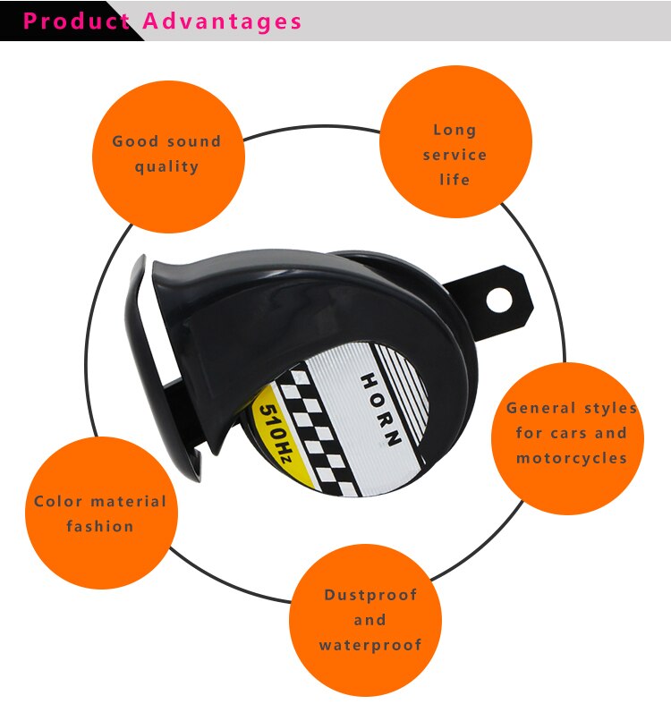 Police Siren Car Accessories Motorcycle Horn 12V Megaphone Klaxon Voiture Puissant Waterproof ABS CCC Horn Bosina Estereo