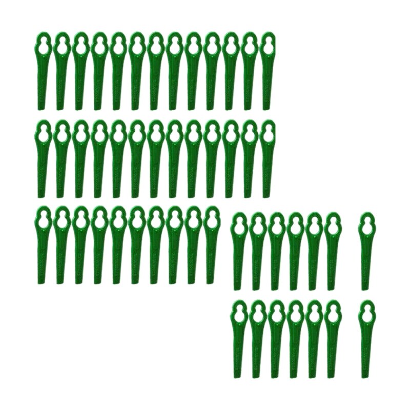 100Pcs Plastic Trimmer, Replacement Garden Lawn Mower for Grass Cutting Blade Garden Tool: Default Title
