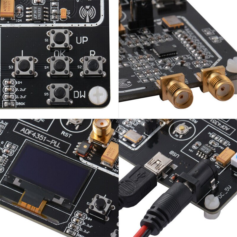 Maxgeek 35MHz-4400MHz RF Signal Generator ADF4351 Modul fegen Frequenz Generator PLL Mit Oled-Anzeige