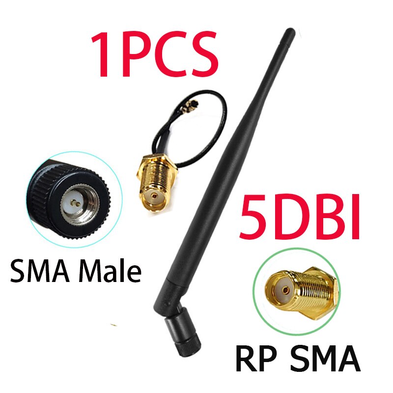 433MHz Antenne LORA LORAWAN 5dbi SMA Stecker 433 IOT antena wasserdichte gerichtet antenne 21cm RP-SMA/u.FL Zopf Kabel: 1Stck  MC