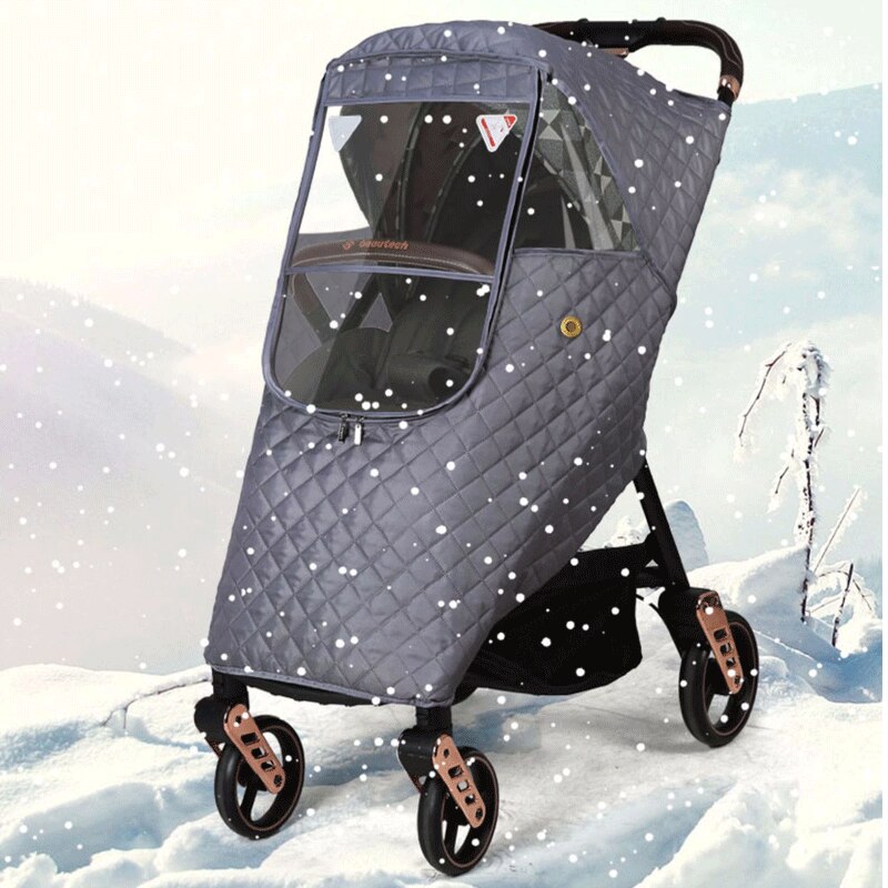 Housse de pluie universelle imperméable et épaisse pour l'hiver, protection contre la poussière et le vent, imperméable pour poussette de bébé
