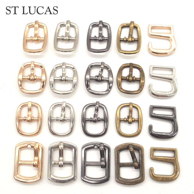 8 jeux de boucles métalliques 9 crochets | Pour courber les chaussures, sacs, boucles de ceinture, décoration bricolage, accessoires pour chaussures à coudre