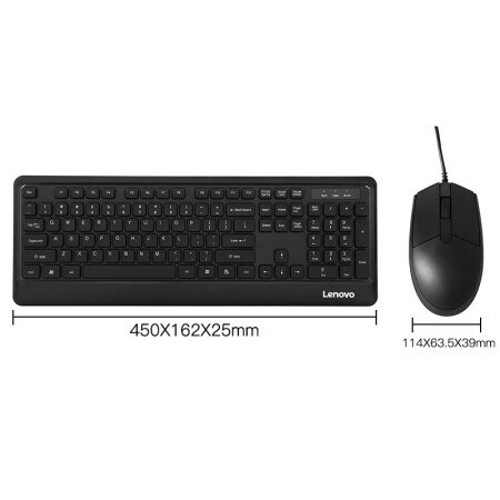 Lenovo Original Wired Keyboard and Mouse Set Combo USB Interface X830L KM4800S KM102 Waterproof for Desktop Computer Laptop: KMset-LE-KM102-wired