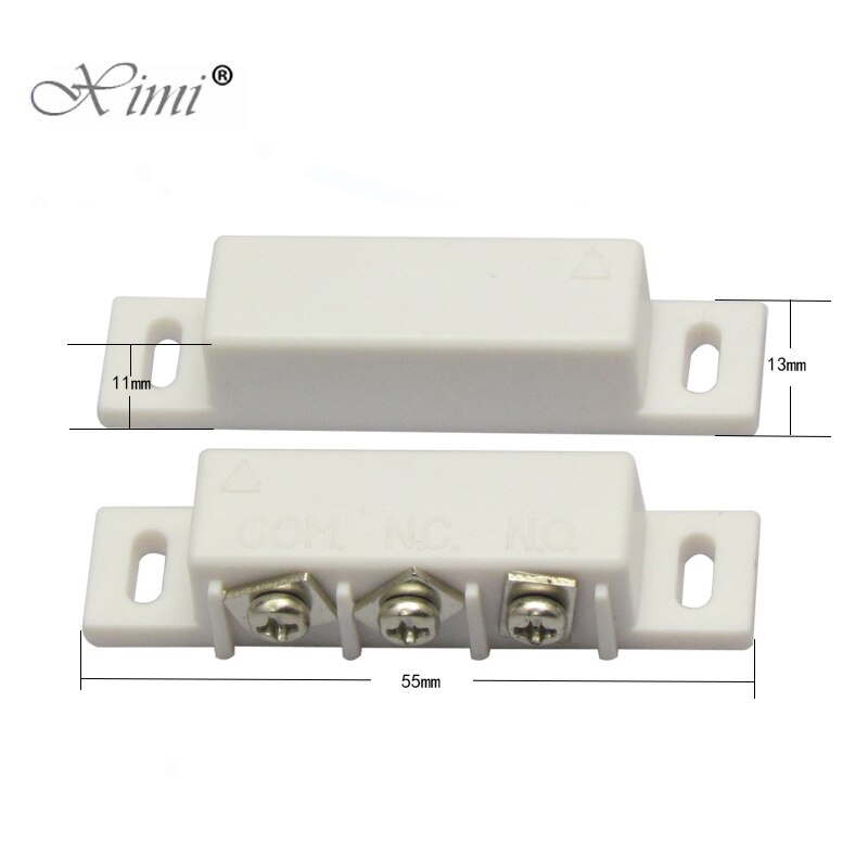 Interruptor Magnético de lengüeta NC sin Sensor de contacto de puerta combinado, interruptores de seguridad con cable