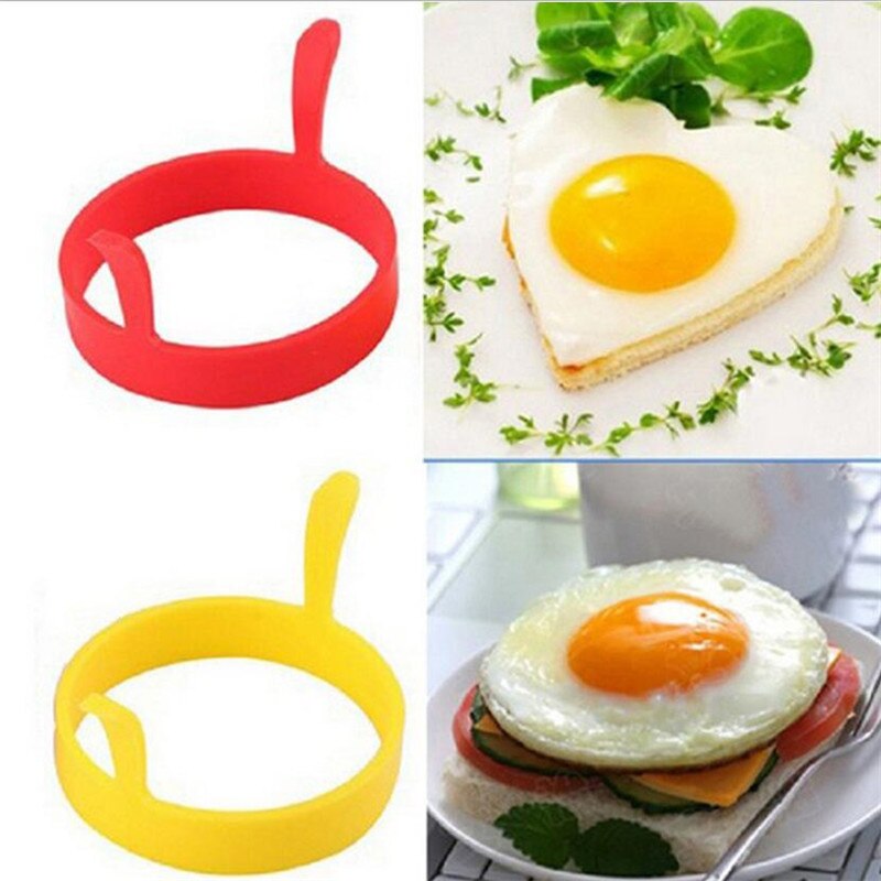 2 pz colazione frittata stampi per uova fritte cibo grado anello per uova in silicone pancake cottura strumenti fai da te friggere stampi per uova gadget da cucina