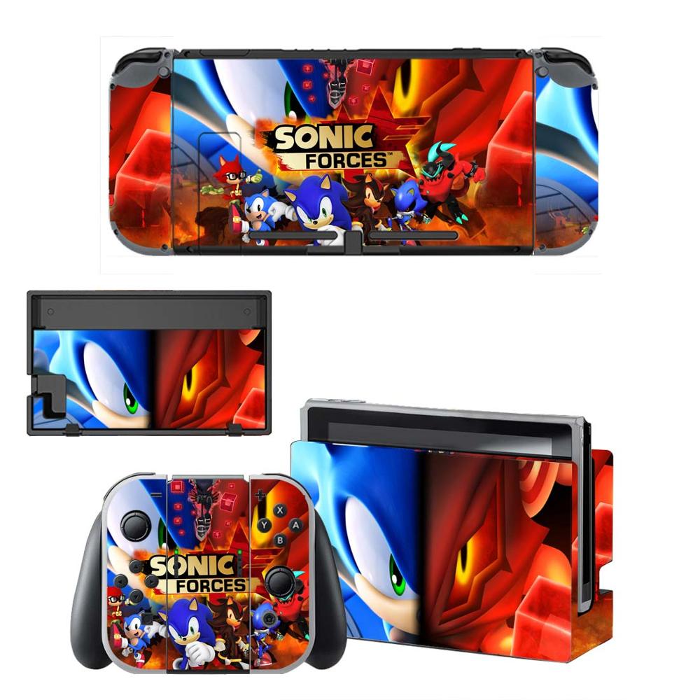 Vinyl Screen Skin Sonic Protector Stickers for Nintendo Switch NS Console + Controller + Stand Holder Dock Skins Stickers: QBYSNS0445