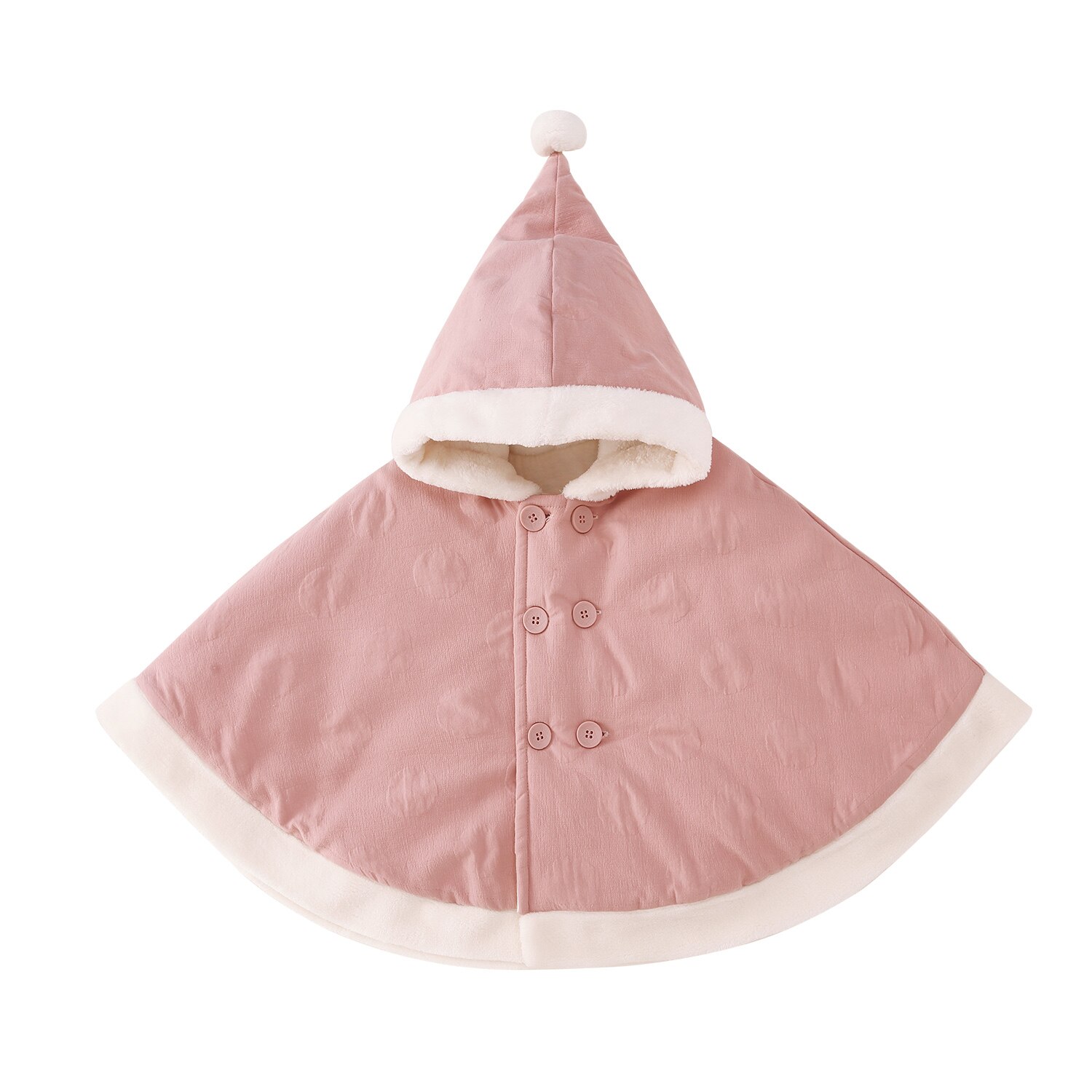 Pureborn unisex baby poncho jakke med hætte til småbørn bomuld quiltet tyk kappe poncho baby dreng pige outwear autostol poncho