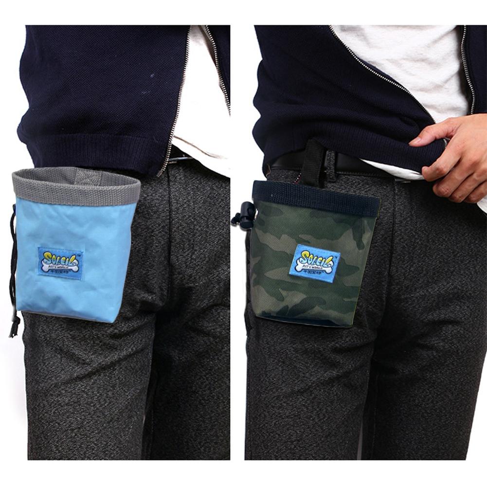 Hund udendørs træningslommer legetøj snackposer transportable kæledyrsfoderposer affaldsposer kæledyrsartikler farve tilfældig