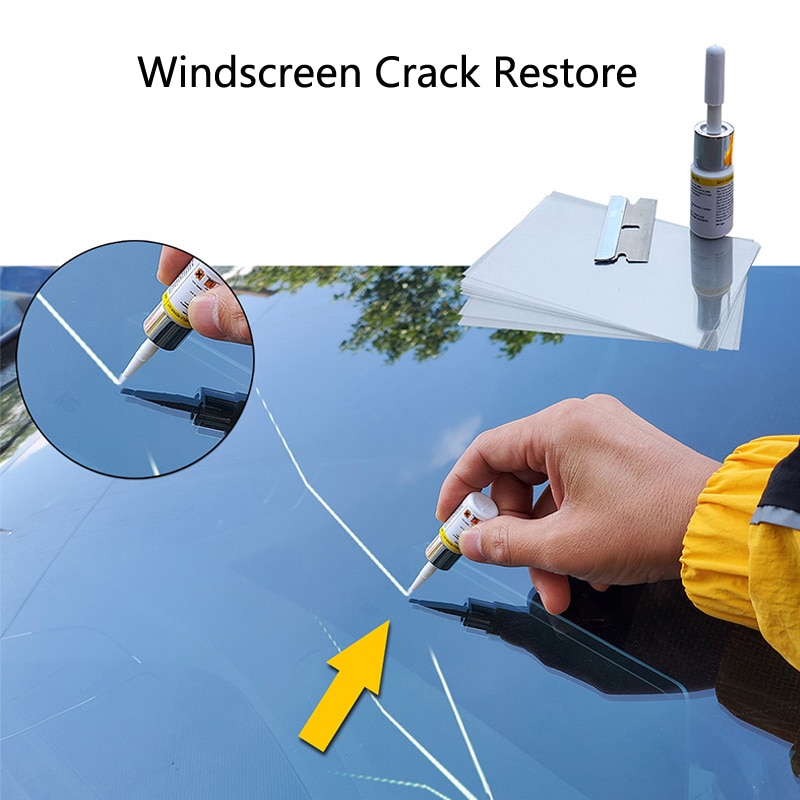 Car Windshield Repair Tool DIY Car Window Repair Tools Window Glass Curing Glue Auto Glass Scratch Crack Restore Kit