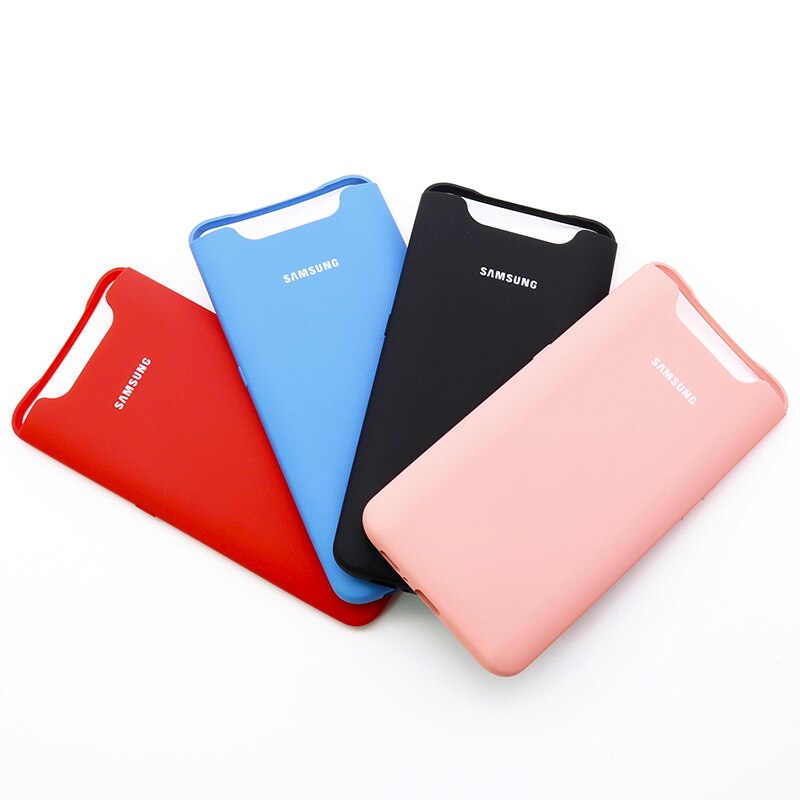 Samsung galaxy A80 A90 cubierta de silicona sedoso suave acabado líquido de silicona funda de carcasa para Galaxy A80 A90