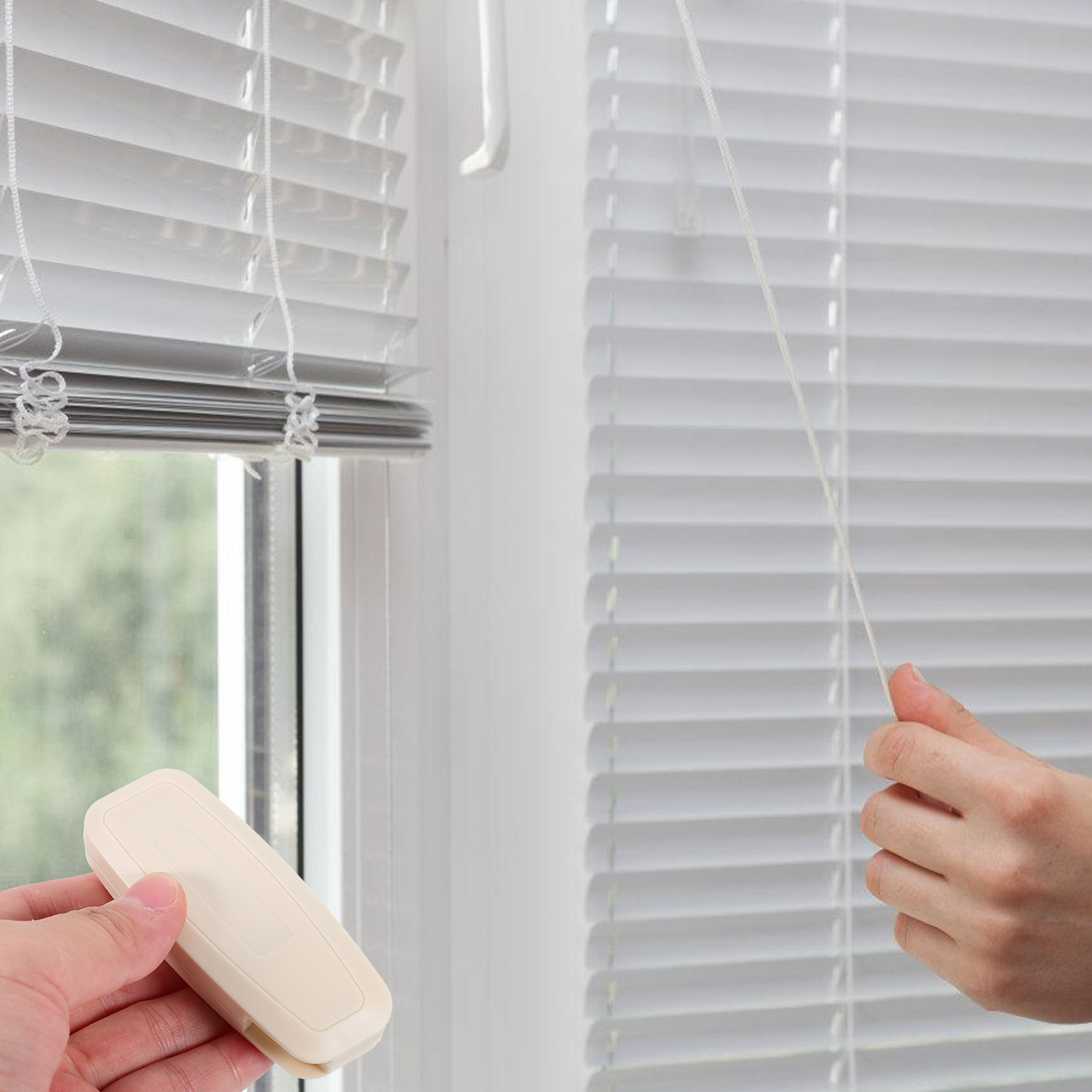 4 st gardinhandtag vertikal rullgardin mjuk gasväv beige persienner snöredragare droppknopp pvc vikter för fönster